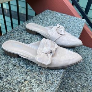 Slip on flats with tied knotted bows loafer ballet flats